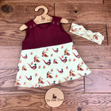 Pheasant cable knit topped dress