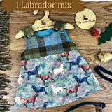 Dog breeds harris tweed topped dress