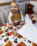 Highland cow Duvet cover and Pillow set - Cot bed size