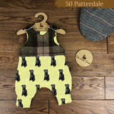 Dog breeds harris tweed topped romper