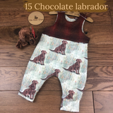 Dog breeds harris tweed topped romper