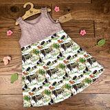 Cows in the orchard cable knit topped dress