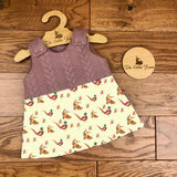 Pheasant cable knit topped dress