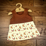 Pheasant cable knit topped dress