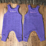 Cable knit romper
