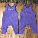 Cable knit romper