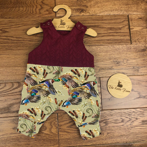 Ducktales cable knit topped romper