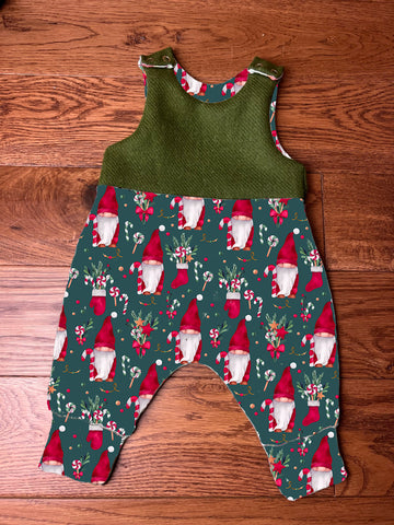 Winter gnomes harris tweed topped romper