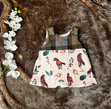 Wild horses harris tweed topped dress