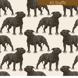 Dog Breeds romper with rolled cuffs 0-4 years