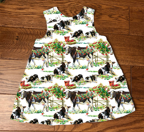 Cows in the orchard A-Line Dress 0-4 years