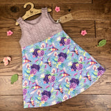 Hummingbirds cable knit topped dress