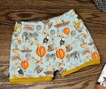 Around the world cuffed shorts