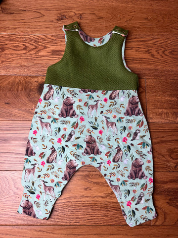 Woodland friends harris tweed topped romper