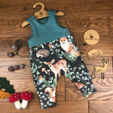 Woodland storybook cable knit topped romper