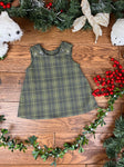 Green tartan A-Line Dress 0-4 years