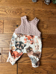 Woodland creatures cable knit topped romper
