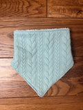 Cable knit bib