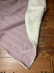 Cable knit blanket
