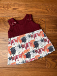 Till the cows come home cable knit topped dress
