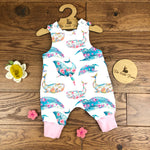 Floral whales Romper 0-4 years