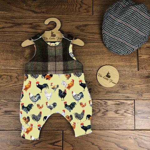 Clucking fabulous harris tweed topped romper