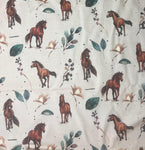 Wild horses romper with rolled cuffs 0-4 years