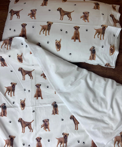 Border terrier Duvet cover and Pillow set - Cot bed size