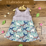 Dog breeds cable knit topped dress