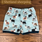 Dog Breeds cuffed shorts