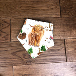 Bandana dribble bib - Highland Cow