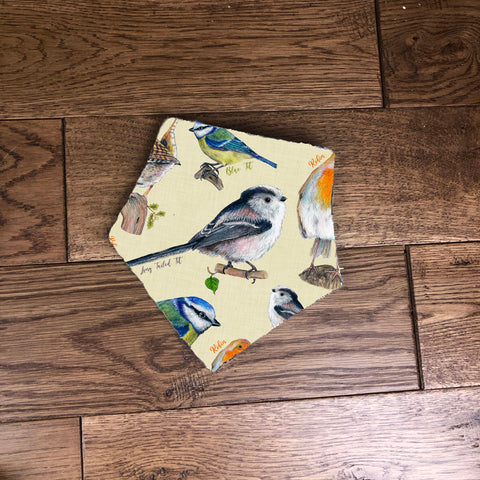 Garden birds bandana dribble bib