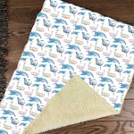 Floral whales Blanket