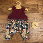 Hummingbird flutters cable knit topped romper