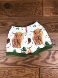 Highland cow cuffed shorts