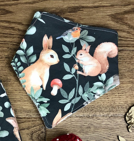Bandana dribble bib - Woodland Storybook