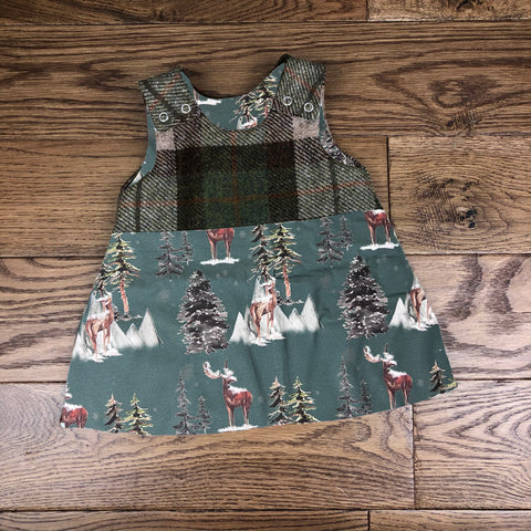 Winter night harris tweed topped dress