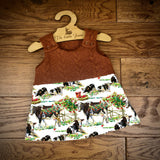 Cows in the orchard cable knit topped dress