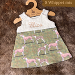 Dog breeds cable knit topped dress