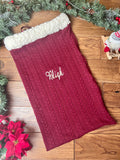 Cable knit Christmas sack