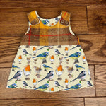 Garden birds harris tweed topped dress