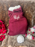 Cable knit Christmas sack