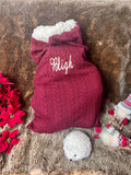 Cable knit Christmas sack