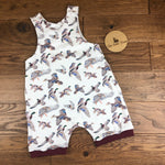 The Little Fawn Mallards in Flight short cuffed Romper 0-4 years