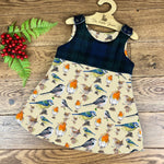 Garden birds harris tweed topped dress