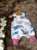 Floral whales Romper 0-4 years