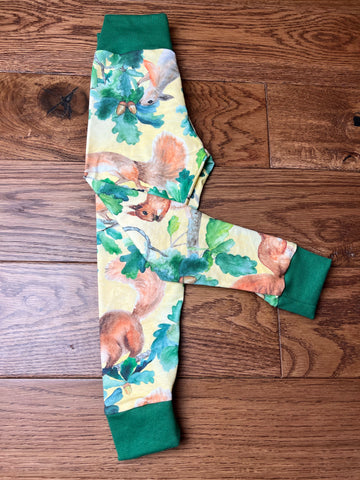 40% off Oak squirrels leggings 2-3 Years Dark green cuffs