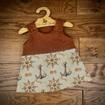Nautical cable knit topped dress