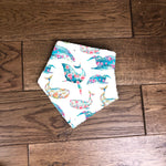 Floral whales bandana dribble bib