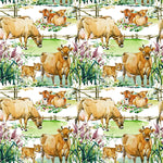 Cows in the meadow short cuffed Romper 0-4 years